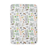 アイルランドのスケッチの落書きパターン バスマット (正面縦)