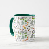 アイルランドのスケッチの落書きパターン マグカップ (正面左)