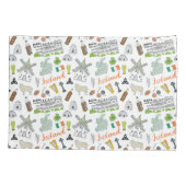 アイルランドのスケッチの落書きパターン 枕カバー (裏面-左)