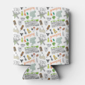 アイルランドのスケッチドゥードルパターン 缶クーラー (裏面)