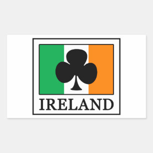 アイルランドのステッカー 長方形シール
