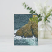 アイルランドのスリーブリーグの崖に立つシースタック ポストカード (スタンド正面)