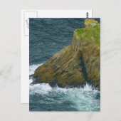 アイルランドのスリーブリーグの崖に立つシースタック ポストカード (正面/裏面)