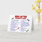 アイルランドのセッター財産法2 カード (黄色い花)