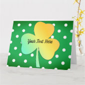 アイルランドのセントパトリックデー カスタムデザインのシャムロック カード (黄色い花)