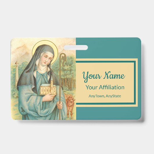 アイルランドのセント・ブリジッド(M 014) バッジ (表面)