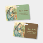 アイルランドのセント・ブリジッド(M 014) バッジ (正面&裏面)