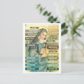 アイルランドのセント・ブリジッド(M 014)ポーのカラーパレット ポストカード (スタンド正面)