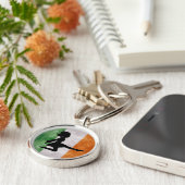 アイルランドのダンサーのアイルランドの旗Keychain キーホルダー (側面)