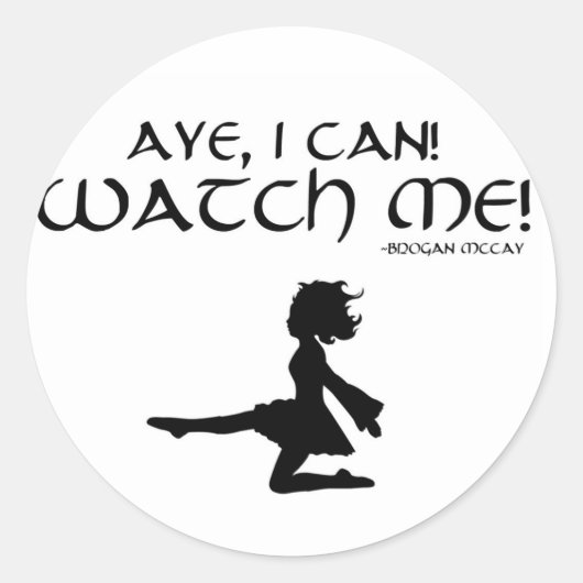 アイルランドのダンサー"賛成私はできます!" ステッカー (正面)