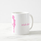 アイルランドのダンス。-懸命シューアイリッシュダンサーピンク コーヒーマグカップ (正面右)