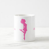 アイルランドのダンス。-懸命シューアイリッシュダンサーピンク コーヒーマグカップ (中央)