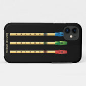 アイルランドのティン・ホイッスルの黒いiPhoneカバー Case-Mate iPhoneケース (裏面(横))