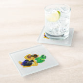 アイルランドのテリアが大好き ガラスコースター (アングル)