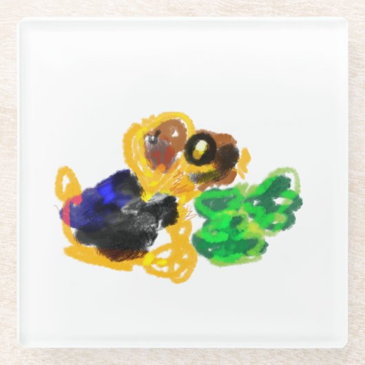 アイルランドのテリアが大好き ガラスコースター (正面)