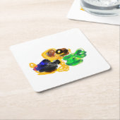 アイルランドのテリアが大好き スクエアペーパーコースター (アングル)