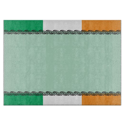 アイルランドのテーマの旗の色とボーダー カッティングボード (正面)