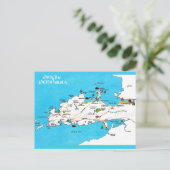 アイルランドのディングル半島 ヴィンテージマップ ポストカード (スタンド正面)