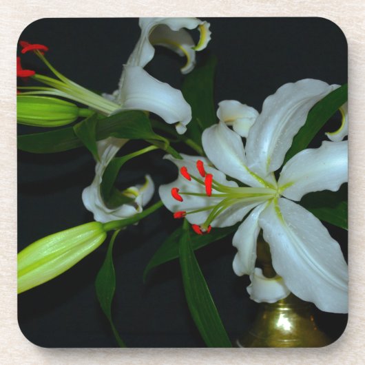 アイルランドのデザイン – ブラスとフラワーコレクション コースター (正面)