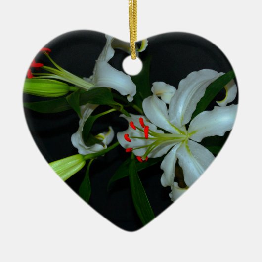 アイルランドのデザイン – ブラスとフラワーコレクション セラミックオーナメント (正面)