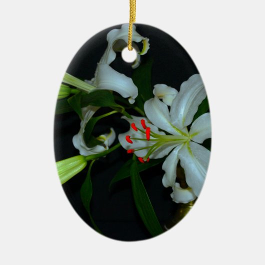 アイルランドのデザイン – ブラスとフラワーコレクション セラミックオーナメント (正面)