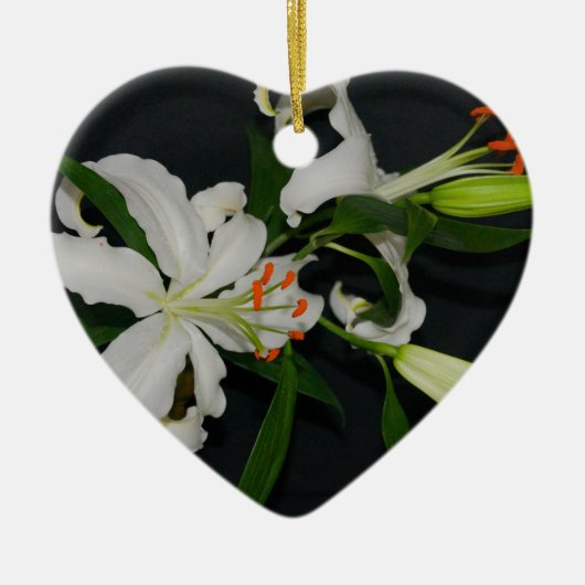 アイルランドのデザイン – ブラスとフラワーコレクション セラミックオーナメント (正面)