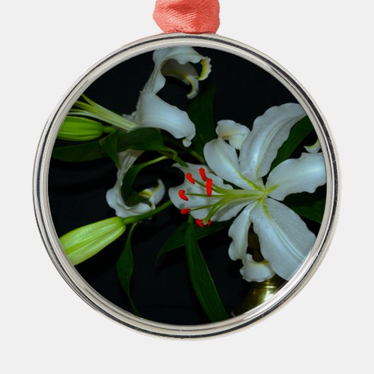 アイルランドのデザイン – ブラスとフラワーコレクション メタルオーナメント (正面)