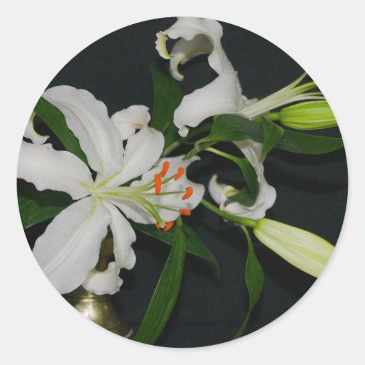 アイルランドのデザイン – ブラスとフラワーコレクション ラウンドシール (正面)