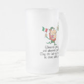 アイルランドのトースト フロストグラスビールジョッキ (正面右)