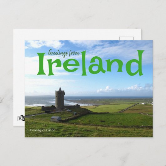 アイルランドのドナゴア城はがき ポストカード (正面/裏面)