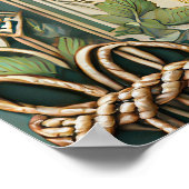 アイルランドのハンスティング証明書グリーンケルト異教のック ポスター (角)