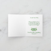 アイルランドのハートとクローバー サンキューカード (内部)