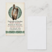 アイルランドのハープの名刺、縦スタイル1 名刺 (正面/裏面)