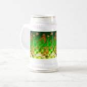 アイルランドのハープ、グリーン金ゴールドシャンロックセントパトリックの日 ビールジョッキ (正面左)