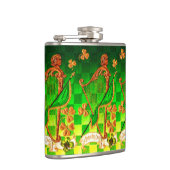 アイルランドのハープ、グリーン金ゴールドシャンロックセントパトリックの日 フラスク (右)