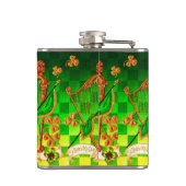アイルランドのハープ、グリーン金ゴールドシャンロックセントパトリックの日 フラスク (裏面)