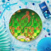 アイルランドのハープ、グリーン金ゴールドシャンロックセントパトリックの日 ペーパープレート (パーティー)