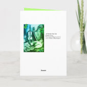 アイルランドのハープ&セントパトリックの猫メイキング・ミュージック カード (裏面)