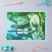 アイルランドのハープ&セントパトリックの猫メイキング・ミュージック 薄葉紙 (クラフト)