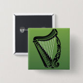 アイルランドのハープ 缶バッジ (正面&裏面)