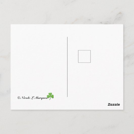 アイルランドのバラと記念日！カード ポストカード (裏面)