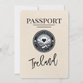 アイルランドのパスポート風結婚式招待状(アイボリー) 招待状 (裏面)