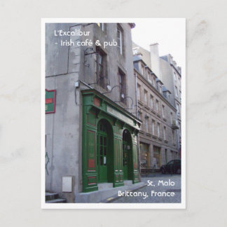 アイルランドのパブでサンマロ，フランス ポストカード