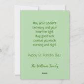 アイルランドのパブ準備ができて聖パトリックの日パーティー シーズンカード (裏面)