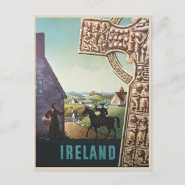 アイルランドのビンテージ旅行のシーン ポストカード