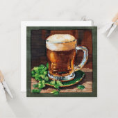 アイルランドのビール刺繍 カード (正面/裏面インサイチュ)