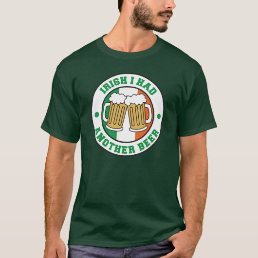 アイルランドのビール国旗を持っていた Tシャツ (正面)