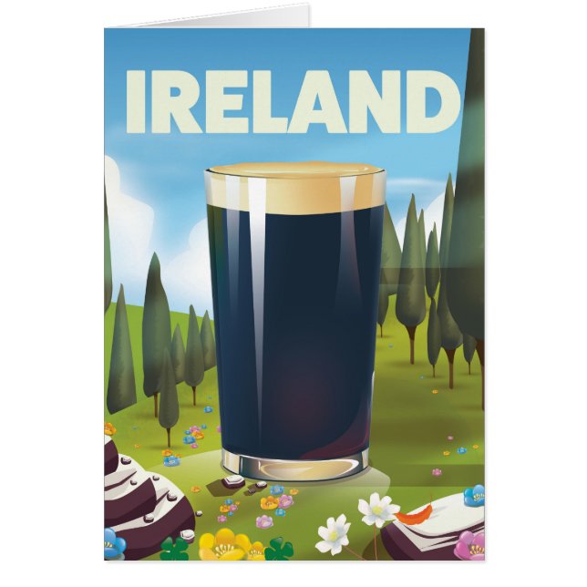 アイルランドのピントグラス トラベルポスター (正面)