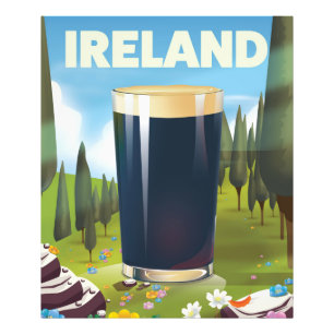 アイルランドのピント旅行のポスター フォトプリント