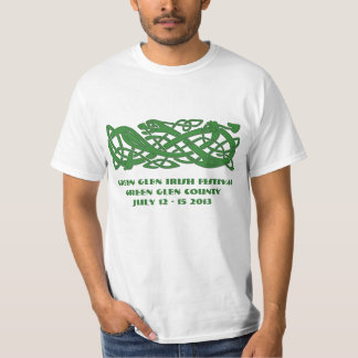アイルランドのフェスティバルライトTシャツのケルト族の緑ヘビ Tシャツ